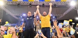 Roberto Cidade participa de ato que confirma Fausto Júnior na disputa à reeleição para deputado federal