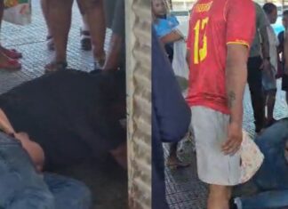 VÍDEO: Suspeito de roubo é cercado e agredido por passageiros no T5 em Manaus