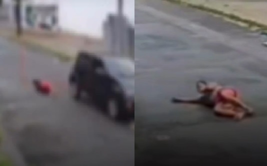 VÍDEO: Mulher é arremessada de carro em movimento e fica ferida em rua de Manaus
