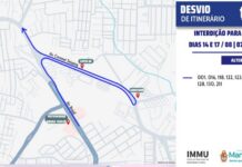 Interdições nas avenidas Brasil e Coronel Teixeira alteram linhas de ônibus em Manaus
