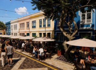 Obras transformam trecho da Ferreira Pena em novo boulevard gastronômico de Manaus