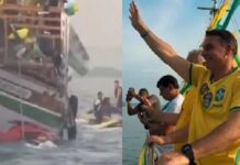 Barqueata de Flávio Bolsonaro tem acidente com jet ski dos Bombeiros