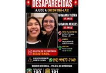 Duas adolescentes de 17 anos desaparecem após deixarem de entrar em escola em Manaus