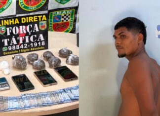 Homem tenta fugir da polícia, mas acaba preso com drogas em Manaus
