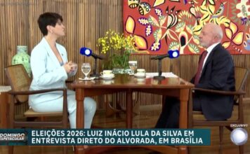 Domingo Espetacular marca 4,9 pontos com entrevista de Lula e tem baixa audiência