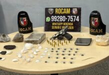 Rocam encontra drogas, balança de precisão e arma durante operação em Manaus
