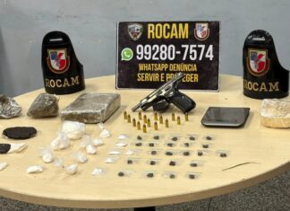 Rocam encontra drogas, balança de precisão e arma durante operação em Manaus