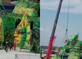 Trabalhador m0rre após despencar de guindaste de 12 metros durante montagem de alegoria em Manacapuru