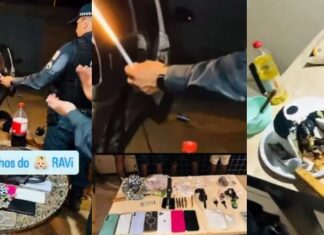 VÍDEO: Policiais cantam “Parabéns da Xuxa” durante prisã0 de jovem em festa de 18 anos com tir0s, fuga, dr0gas e arm@s