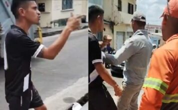 VÍDEO: Homem dá soco em motorista de coleta de lixo após confusão de trânsito no Coroado