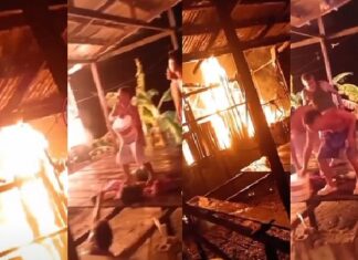TRISTEZA: Incêndio destrói casa de madeira e deixa moradores desesperados em Manacapuru
