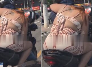 Mulher aparece “porre” e se agarra a motoqueiro durante corrida de aplicativo em Manaus