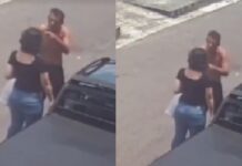 Homem é flagrado dando soc0 no rosto de mulher em plena rua na Cidade Nova em Manaus