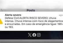 Defesa Civil emite alerta severo para chuvas intensas em Manaus