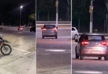 Motorista de aplicativo tem carro levado por dupla armada durante assalt0 em posto de Manaus