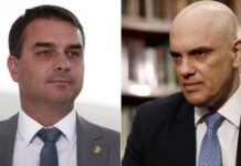 No Senado, Flávio Bolsonaro cobra impeachment de Alexandre de Moraes