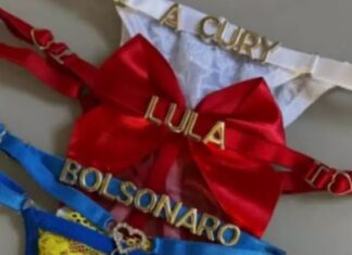 Disputa eleitoral fica picante e calcinhas com nomes de Lula e Flávio Bolsonaro fazem sucesso nas redes