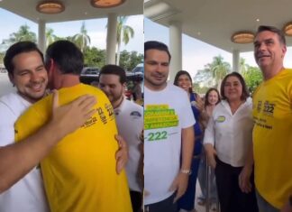 Flávio Bolsonaro desembarca em Manaus e se hospeda no novo Tropical Hotel