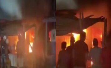 Casa pega fogo e deixa moradores desesperados no bairro Mamoud Amed, em Itacoatiara