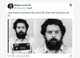 Nikolas publica foto de Lula preso nos anos 1980 e ironiza: ‘Nem precisou de IA’