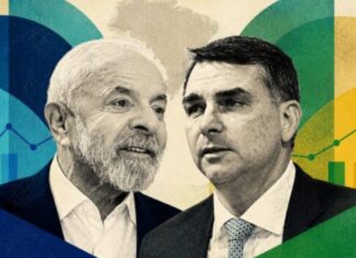Lula lidera com 43%, enquanto Flávio Bolsonaro aparece com 37,4% na pesquisa AtlasIntel
