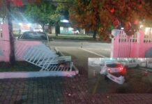 Motorista embriagado perde controle, invade 6º DIP e destrói entrada da delegacia em Manaus