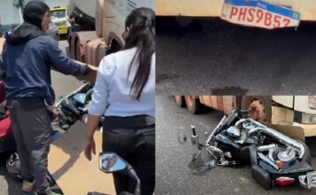 Motociclista sofre fratura exposta após colisão com carreta no Japiim em Manaus