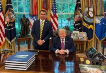 Trump afirma que Flávio Bolsonaro teve “grande vitória” no primeiro turno