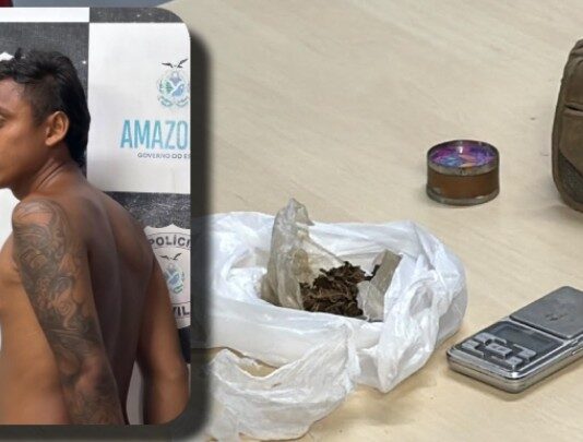Denúncia leva polícia até jovem suspeito de tráfico de drogas na Cachoeirinha, em Manaus